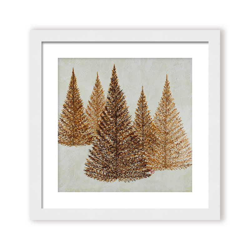 Nature Inspired "Dawnlit Forest" Canvas Wall Art By Karen Biery, 30" H x 30" W, Framed Canvas, Beige