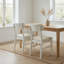 Chaise de salle à manger en bois à dossier courbé scandinave