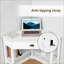 Bureaux, bureau d'ordinateur d'angle compact avec tiroir et amp; Tablettes pour petits espaces, blanc | Panneau de fibres à densité moyenne P2