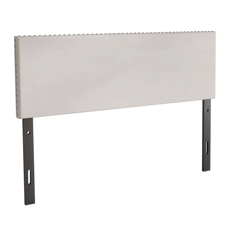 Tête de lit tapissier Haawa, Velours beige, Simple