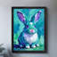 «Black», encadré noir et adorables lapins, art mural, impressions de style rétro-493416509