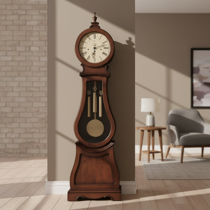 Arendal 89.75" Wood Grandfather Clock