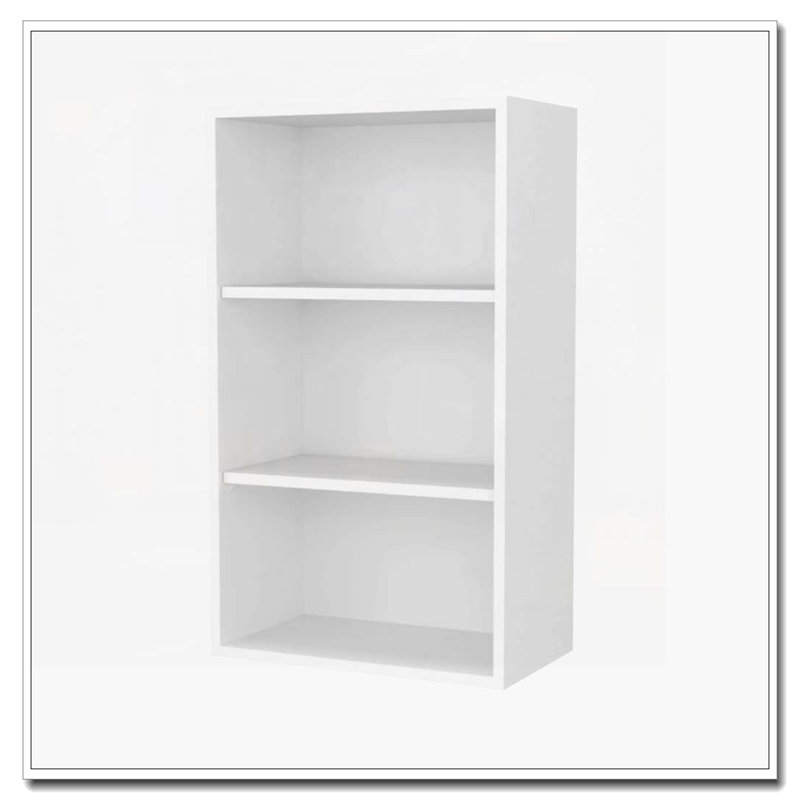 Armoire murale blanche avec rangement ouvert, Blanc