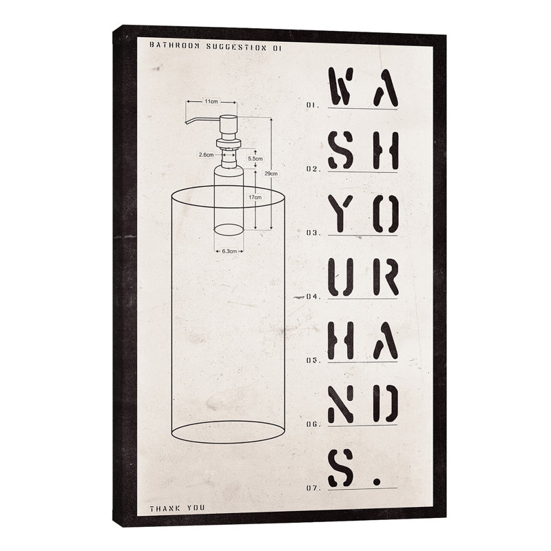 Soap Dispenser Patent Print - Print, 66.04 cm H x 45.72 cm W x 3.175 cm D, No Frame