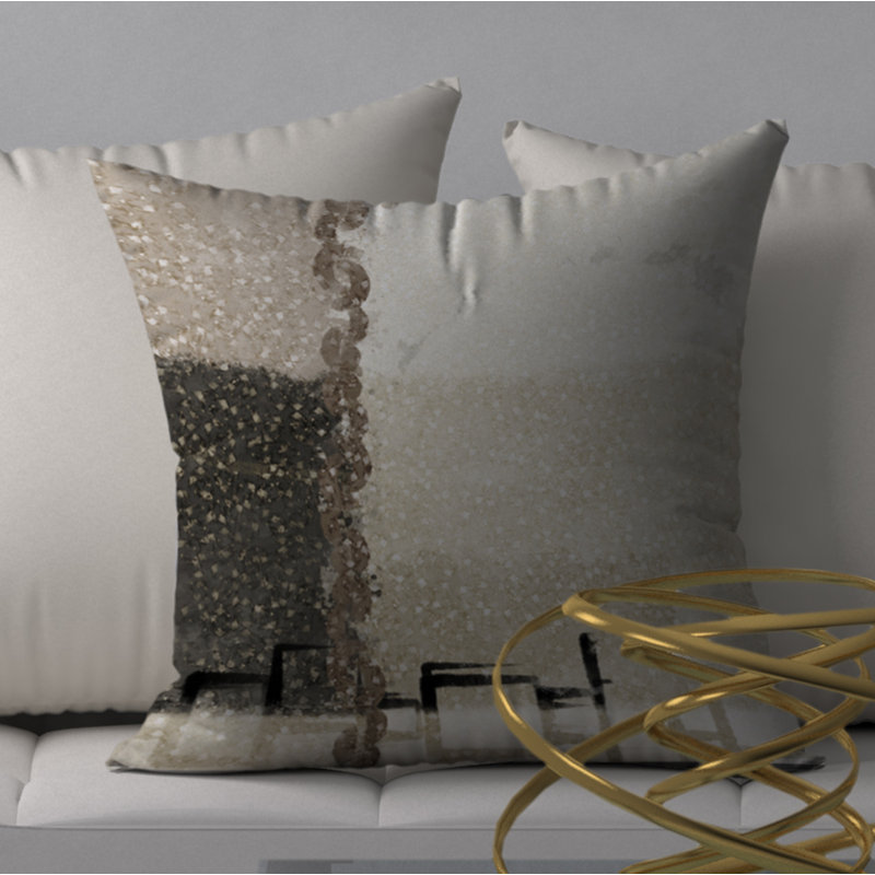 Abstract Throw Pillow, 20" H x 20" W