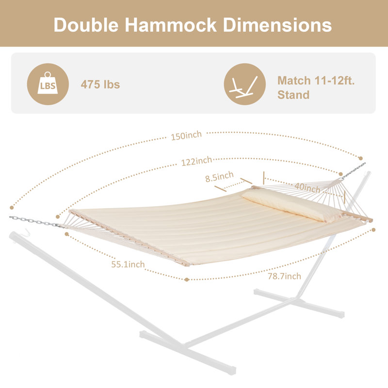 Hamac double classique Volkrad, Beige