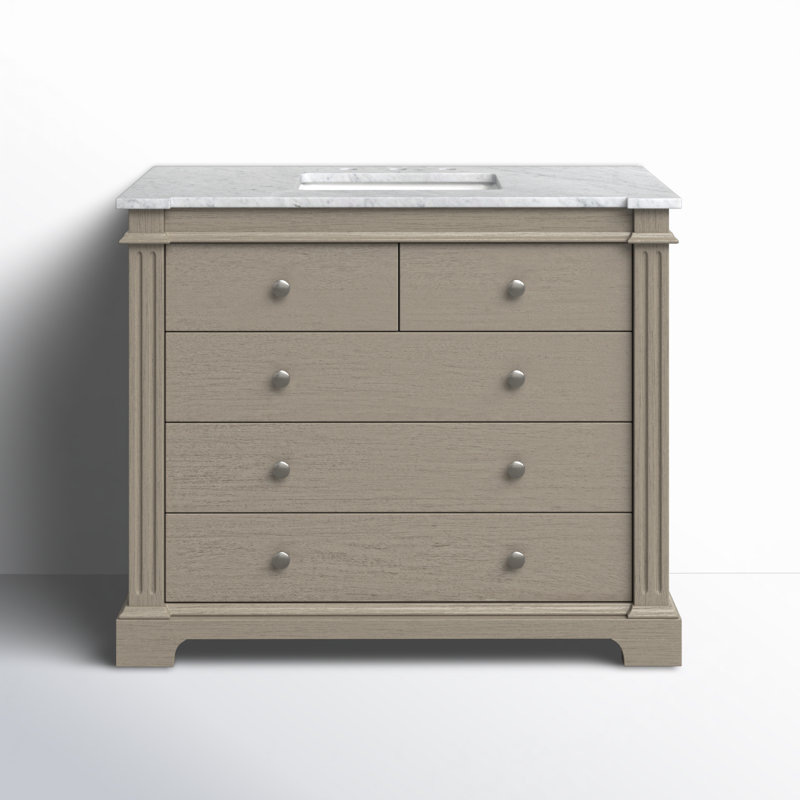 Garza 42" Single Bathroom Vanity Set, Gray