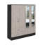 Armoire, six tablettes, deux armoires à deux portes, deux miroirs, deux tiroirs