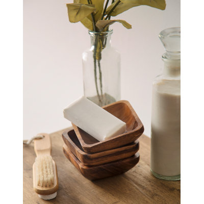 Duane Acacia Wood Square Wood Pasta Bowl