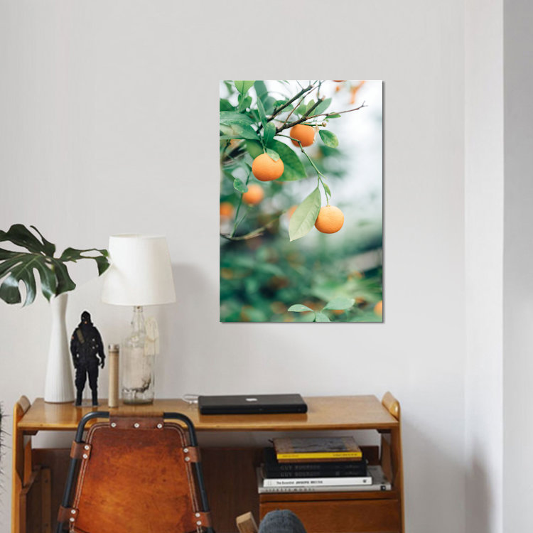 « orange tree » sur toile, H 12 po x l 8 po x P 0,75 po, Pas de tapis, Toile tendue
