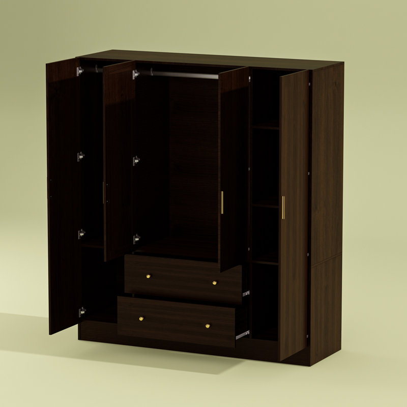 Armoire 4 portes, Brun