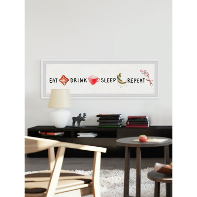 Eat Drink And Sleep - Single Picture Frame Panoramic Print