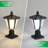 15"(H) Powered Outdoor Lantern, Modern Garden Light With LED For Pathways, Yards, And Driveways (1-Pack)