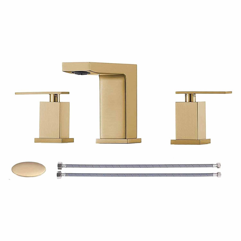 Robinet de salle de bain à large entraxe avec bonde