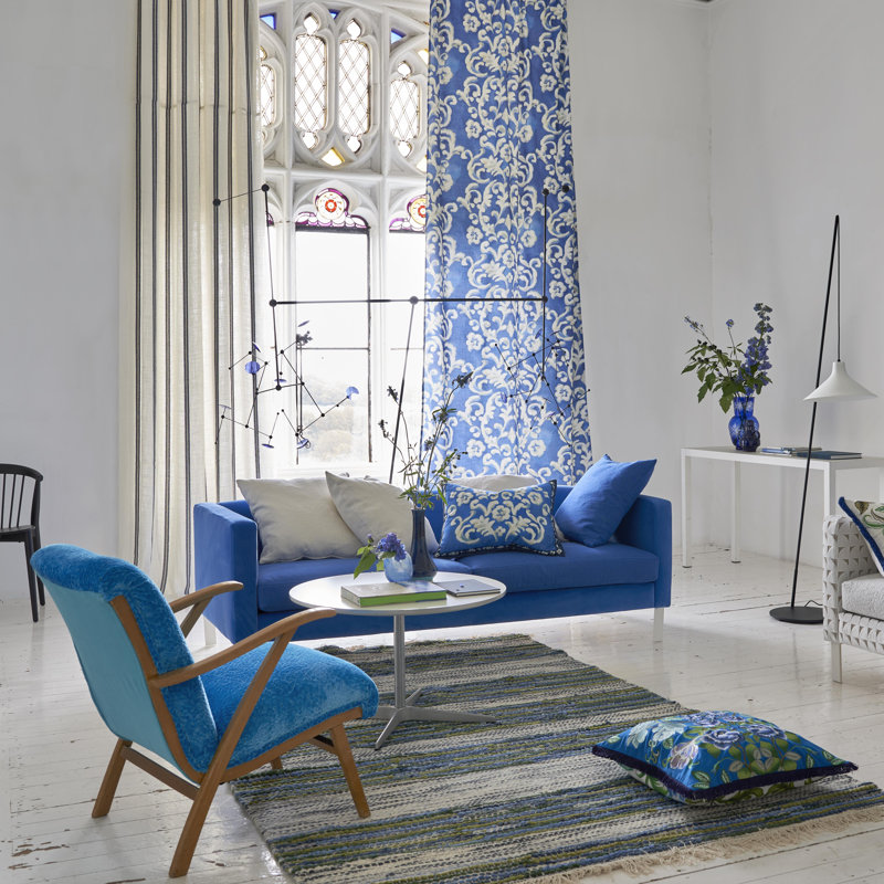 Zanshi Cobalt Rug, Rectangle 3'11" x 5'11"