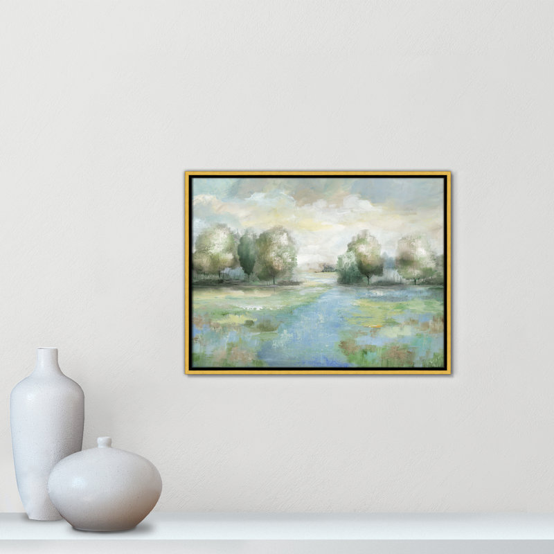 «Cleotis Into the Woods» par Nan, H 19,5 po x l 25,5 po, Doré