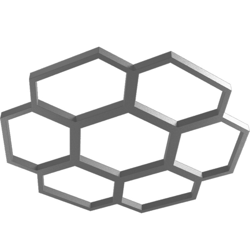 Médaillon de plafond 38 po x 38 pi x P 16 po x P 1/4 po Florin, H 38 po x l 38 po x P 1 po, Nickel