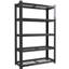 Organisateur de tablettes en métal noir robuste avec charge de 2000 lb, tablettes réglables pour le garage et le bureau - Rouille - H 5 po H 72 po, capacité, conception de garde-manger ouvert