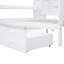 Lit de jour en bois double avec 3 tiroirs, ports USB et bureau, blanc-1935913671