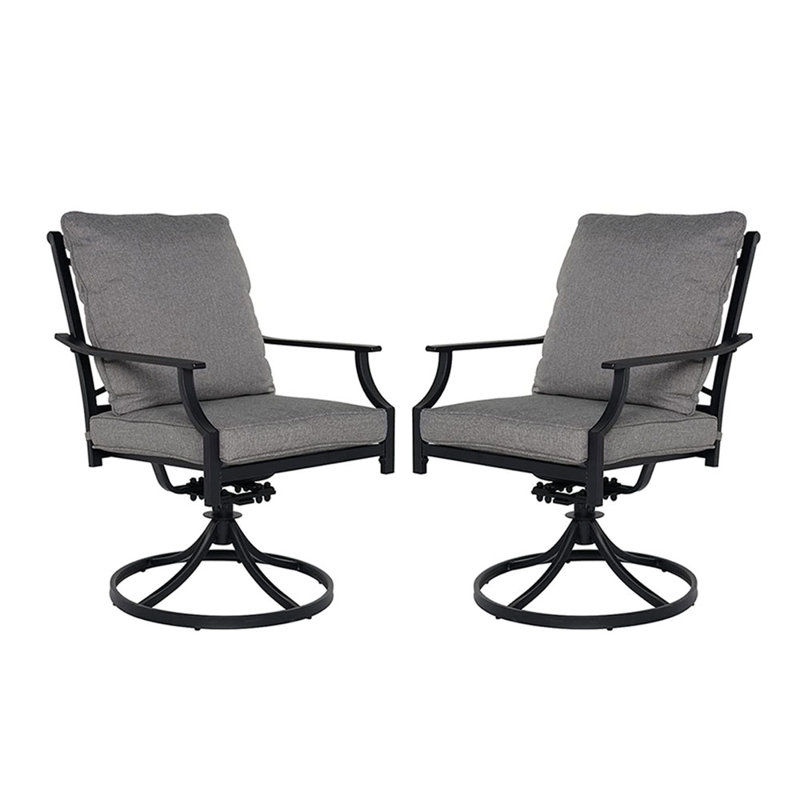 Chaise de salle à manger pivotante avec coussin Alcron