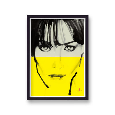 Carla Bruni Celebrity Portrait - Single Picture Frame Print