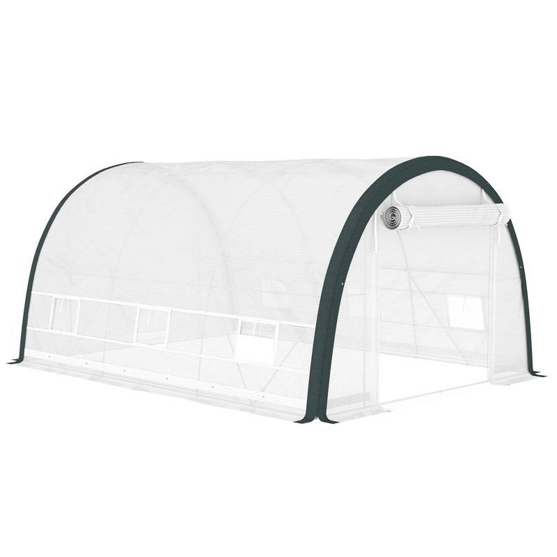 Draven Walk-In Tunnel Greenhouse With Steel Frame And Two-Layer Cover