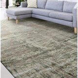 Linen Abstract Area Rug