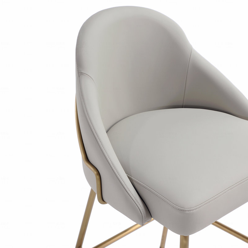 Tabouret de bar, Gris, Doré