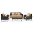 Sameko Amali 4-Piece Rattan Sofa Seating Group With Sunbrella Cushion Covers-31968830-31968825