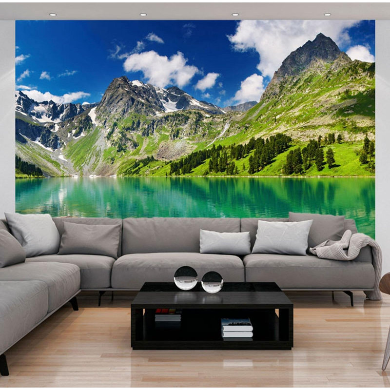 Murale Davd Mountain Lake, L 90 po x l 118 po