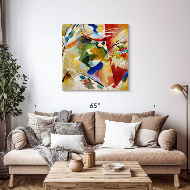 Peinture Isaias avec centre vert, H 36 po x l 36 po