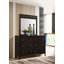 Commode 6 tiroirs avec miroir Cappuccino Aziza