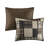 3 Piece Reversible Printed Quilt Set Black/Brown
