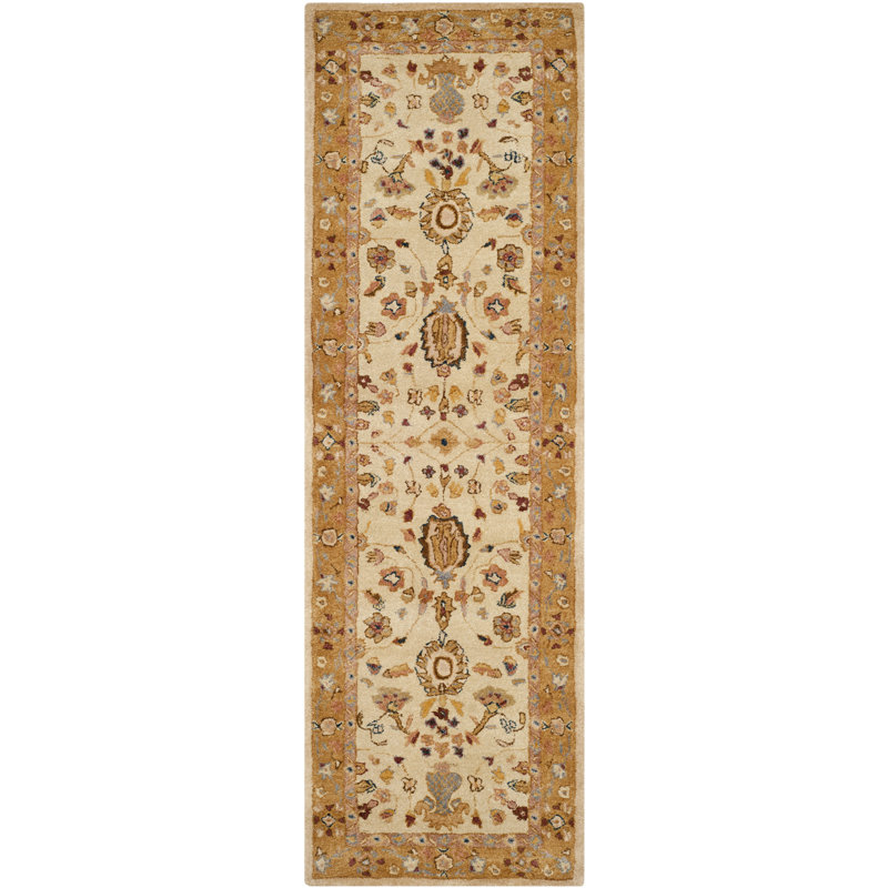 Tapis ivoire / taupe Ladd, Tapis de couloir 2 pi 6 po x 8 pi