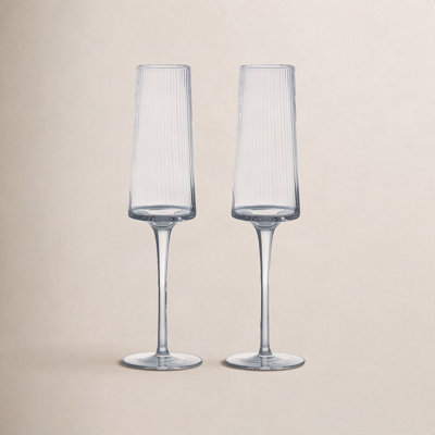 Zoya Ribbed Champagne Flute
