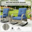 Ensemble de balcon, 3 pièces de mobilier de patio en osier-26961006