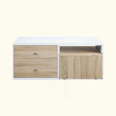 Rectangular Coffee Table With Pull-Out Table