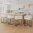 Tabouret de comptoir moderne avec structure en métal