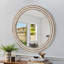 Miroir mural rond en bois rustique - 23,62 pouces Idée de cadeau