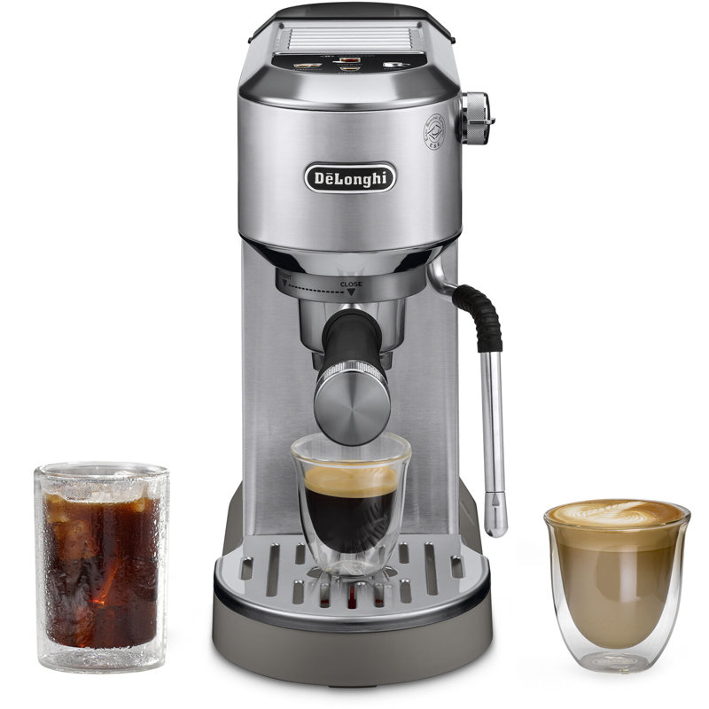 Espresso Machine Cold Brew Maker with Frothing Wand, Stainless