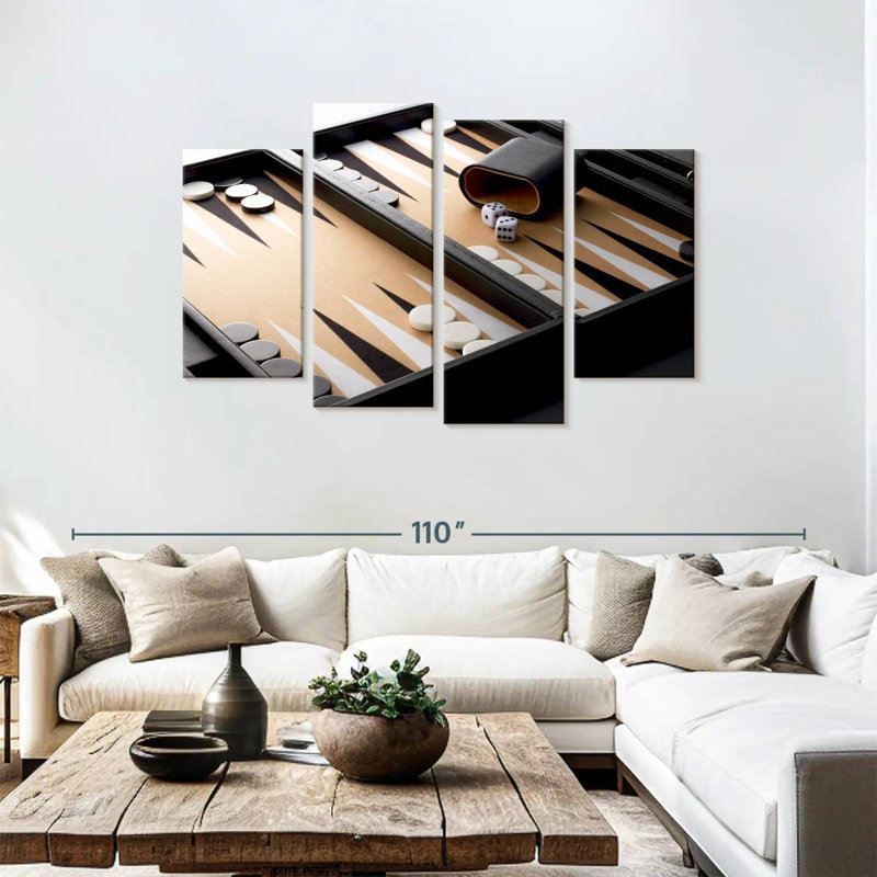 Senne Modern Backgammon, 48" H x 75" W