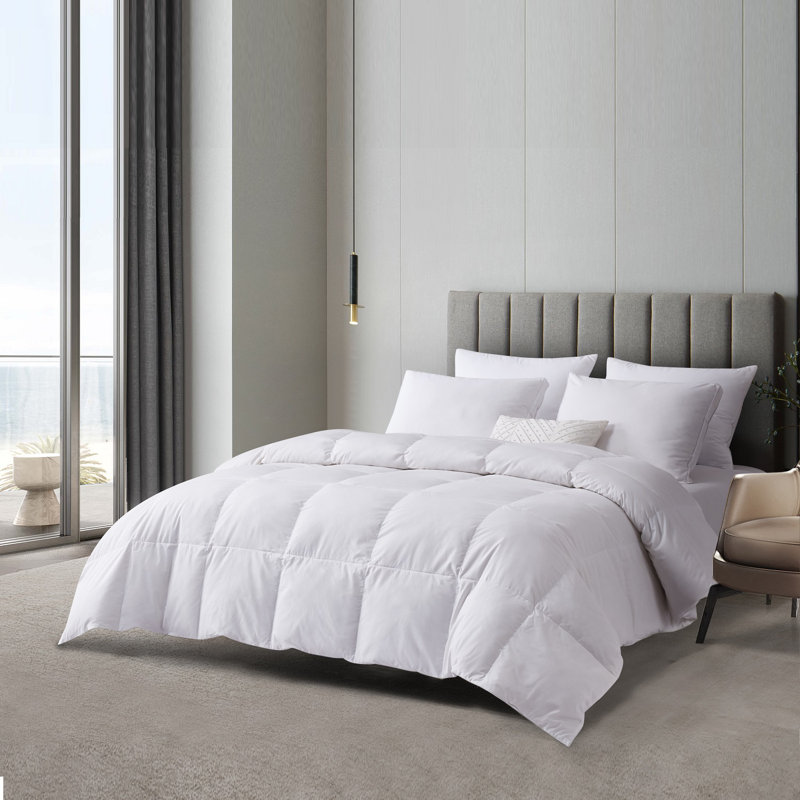 Beautyrest Tencel/Cotton Blend Feather And Down Fiber Comforter - All Seasons, Queen