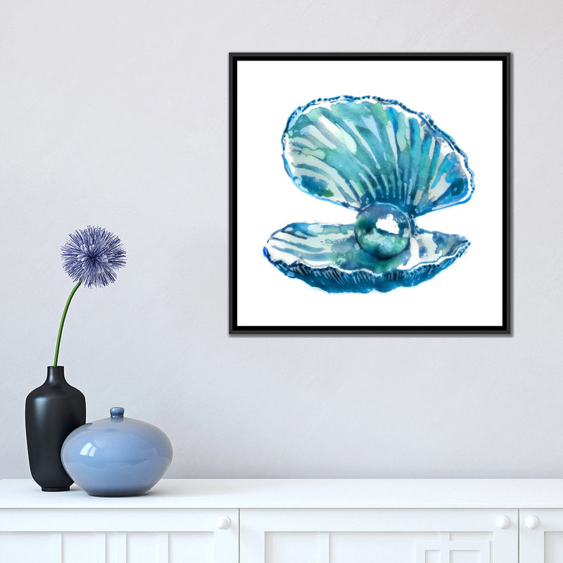 Huître par Edward Selkirk - Giclée sur toile tendue avec châssis, H 18 po x l 18 po x P 1,5 po, Toile avec cadre noir
