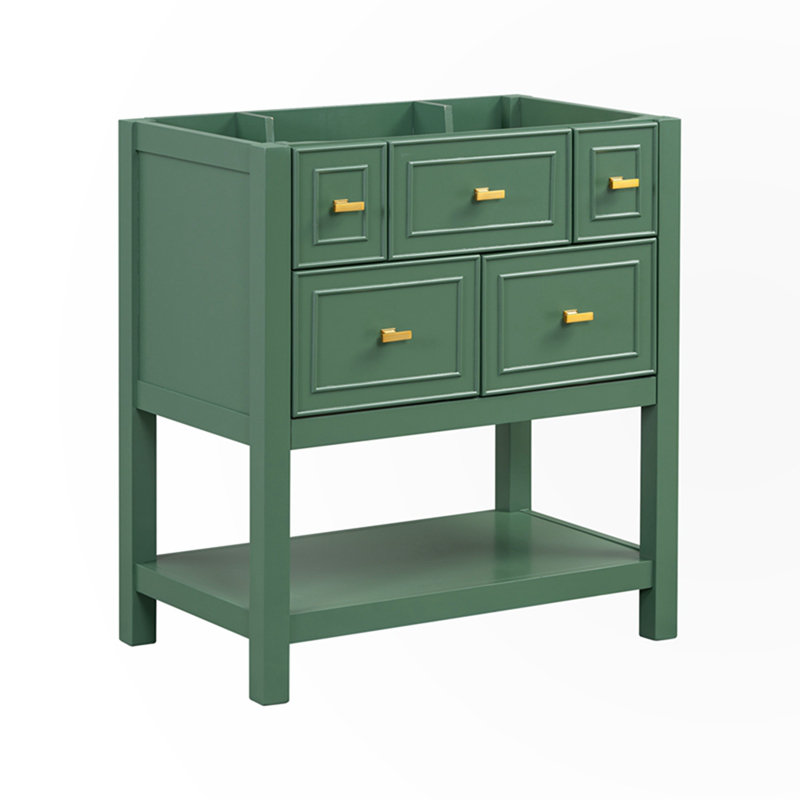 Accent Chests / Cabinets 29.56'' Bathroom Vanity Base Only, Green