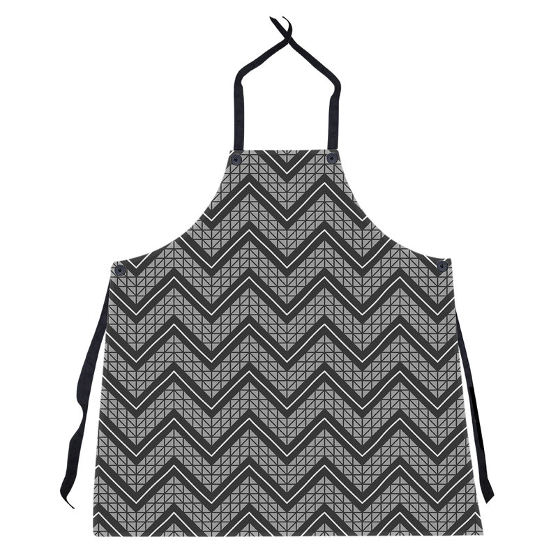 Stephenie Bib Apron, Black/Gray