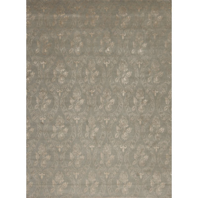 Modern Tibet Handmade Silk and Wool Floral Area Rug