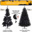 Easy Set-Up Lighted Spruce Black Christmas Tree-830510861