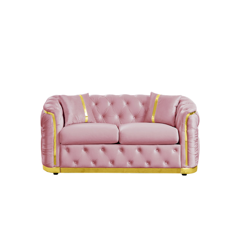 Canapé Chesterfield 62,6 pouces Mid Century Modern