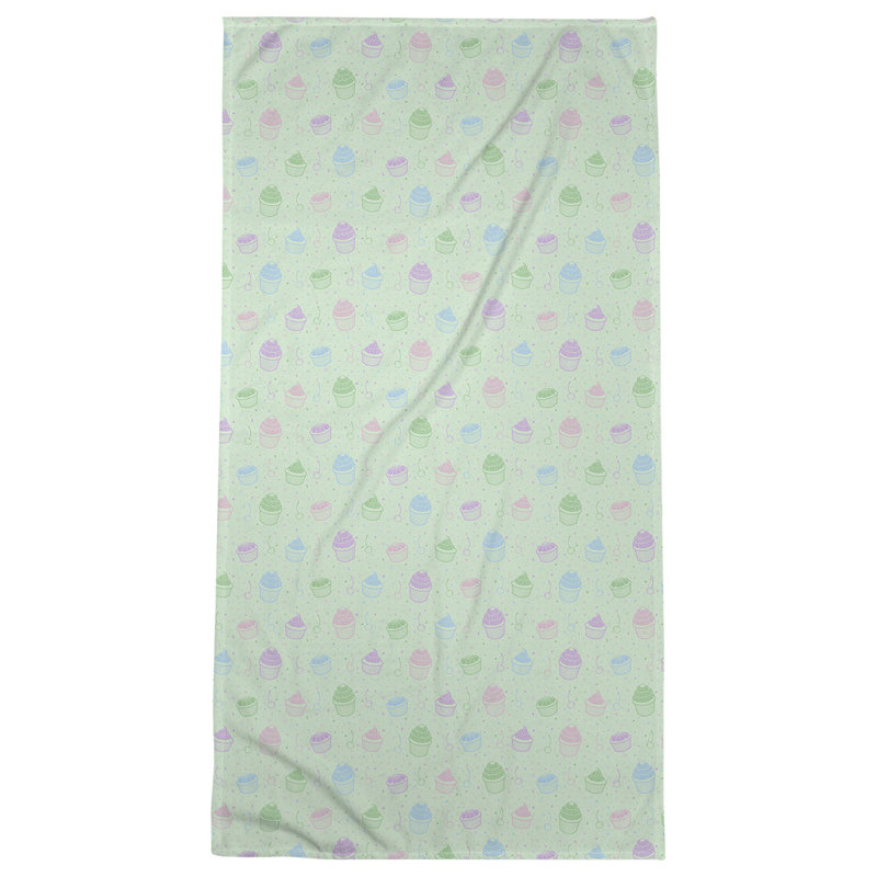 Katelyn Elizabeth Cotton Blend Bath Towel, Green
