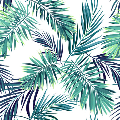 Phoenix Palm Leaves by MsMoloko - Wrapped Canvas Print